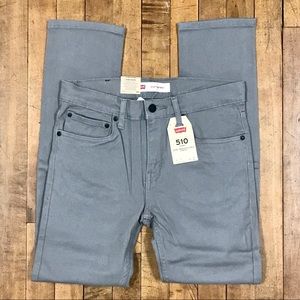 NWT Levi’s 501 Gray Jeans 28x28 (Boys 16) Skinny Stretch